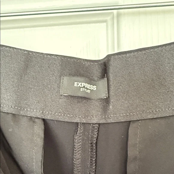 Express High-Rise Wide Leg Crepe Pants Black Pleated Workwear 14R 31” Inseam - Picture 2 of 5